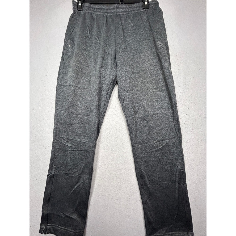 Adidas Sweatpants 100% Polyester Heather Gray Large Mens